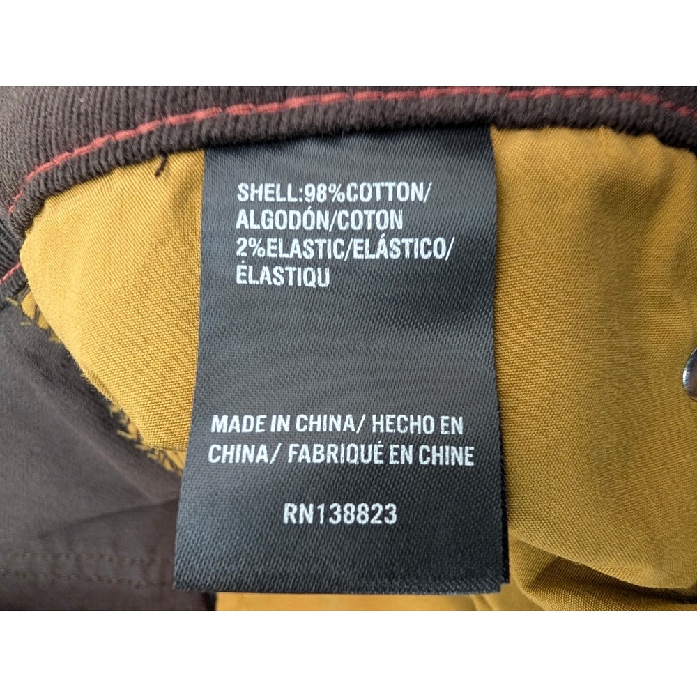 Brothers & Sons Men's Corduroy Pants Size 36x32 Brown Relaxed Fit Casual Stretch - Picture 8 of 9